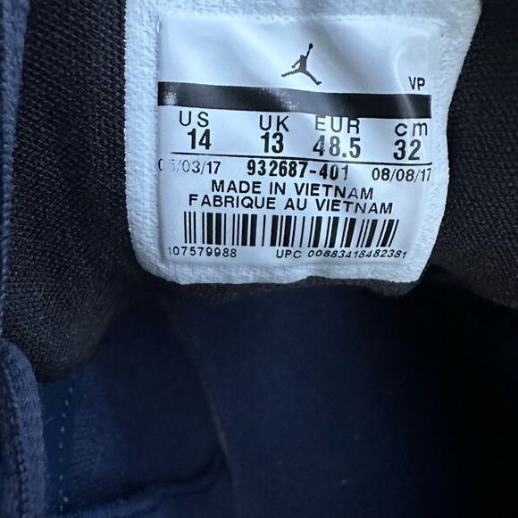 Jordan Jumpman Pro Quick Midnight Navy Size 14 932687-401 M - Picture 8 of 8